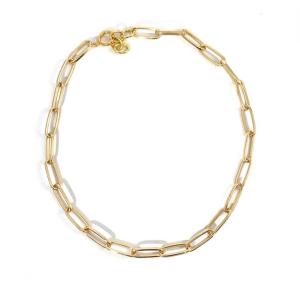 Rachel Nathan Designs Lucious Link Gold Fill Paperclip Necklace - 17in
